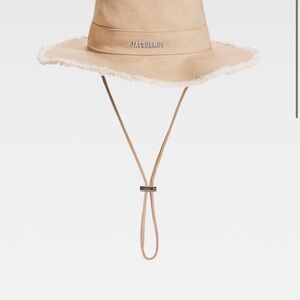 Jacquemus Tan Safari Bucket Hat with Chin Strap